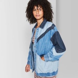 Wild Fable Colorblocked Denim Trucker Jacket